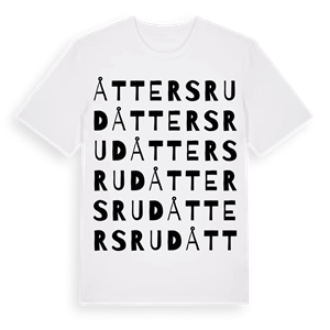 Åttersrud ordlek t-shirt – ekologisk bomull t-shirt från Pinshirt