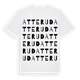 White t-shirt med Atterud ordlek t-shirt