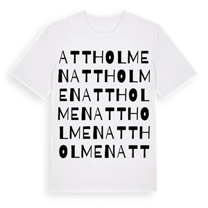 Attholmen ordlek t-shirt – ekologisk bomull t-shirt från Pinshirt