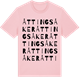 Pink Cotton t-shirt med Åttingsåker ordlek t-shirt