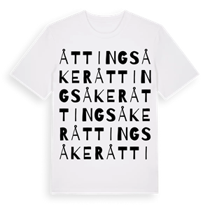 Åttingsåker ordlek t-shirt – ekologisk bomull t-shirt från Pinshirt