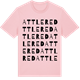 Pink Cotton t-shirt med Attlered ordlek t-shirt