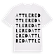 White t-shirt med Attlered ordlek t-shirt