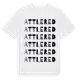 White t-shirt med Attlered ordlek t-shirt