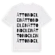 White t-shirt med Åttondelen ordlek t-shirt