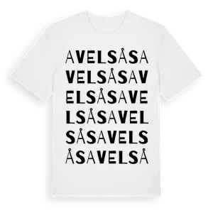 Avelsås ordlek t-shirt – ekologisk bomull t-shirt från Pinshirt