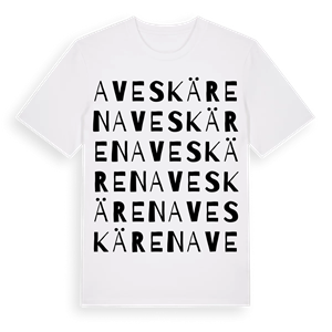 Aveskären ordlek t-shirt – ekologisk bomull t-shirt från Pinshirt