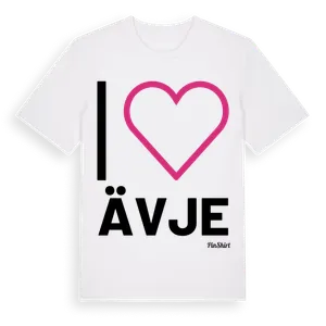 Jag älskar Ävje t-shirt stort tryck – ekologisk bomull t-shirt från Pinshirt