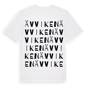 Ävviken ordlek t-shirt – ekologisk bomull t-shirt från Pinshirt