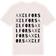 Vintage White t-shirt med Axelfors ordlek t-shirt