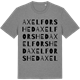 Mid Heather Gray t-shirt med Axelforshed ordlek t-shirt