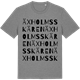 Mid Heather Gray t-shirt med Äxholmsskären ordlek t-shirt