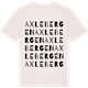 Vintage White t-shirt med Axlebergen ordlek t-shirt