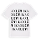 White t-shirt med Axlevik ordlek t-shirt