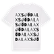 White t-shirt med Axsjödal ordlek t-shirt