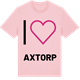 Pink Cotton t-shirt med Jag älskar Axtorp t-shirt stort tryck