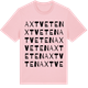 Pink Cotton t-shirt med Axtveten ordlek t-shirt