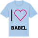 Blue Soul t-shirt med Jag älskar Babel t-shirt stort tryck