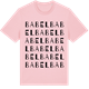 Pink Cotton t-shirt med Babel ordlek t-shirt
