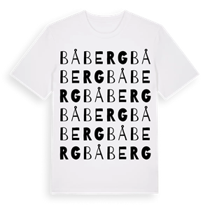 Båberg ordlek t-shirt – ekologisk bomull t-shirt från Pinshirt