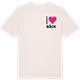 Vintage White t-shirt med Jag älskar Bäck t-shirt litet tryck