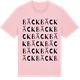Pink Cotton t-shirt med Bäck ordlek t-shirt