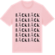 Pink Cotton t-shirt med Bäck ordlek t-shirt