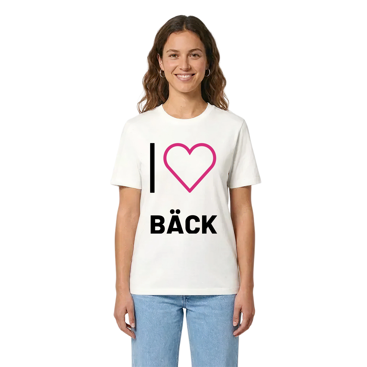 Jag älskar Bäck t-shirt stort tryck i miljö