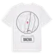 White t-shirt med Backa t-shirt