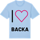 Blue Soul t-shirt med Jag älskar Backa t-shirt stort tryck