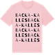 Pink Cotton t-shirt med Backa-Kalles ordlek t-shirt