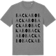 Mid Heather Gray t-shirt med Backabo ordlek t-shirt