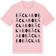 Pink Cotton t-shirt med Bäckabo ordlek t-shirt