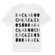 White t-shirt med Backabo och Bäckebo södra ordlek t-shirt