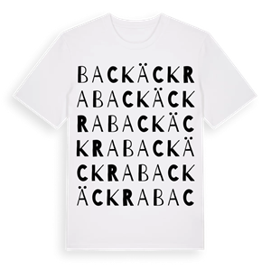 Backäckra ordlek t-shirt – ekologisk bomull t-shirt från Pinshirt