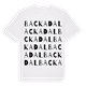 White t-shirt med Backadal ordlek t-shirt