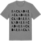 Mid Heather Gray t-shirt med Backadal ordlek t-shirt