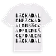 White t-shirt med Bäckadalen ordlek t-shirt