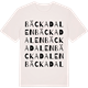 Vintage White t-shirt med Bäckadalen ordlek t-shirt