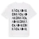 White t-shirt med Bäckadalen ordlek t-shirt