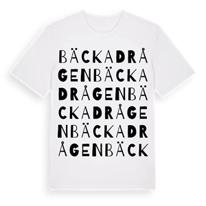 Bäckadrågen ordlek t-shirt – ekologisk bomull t-shirt från Pinshirt