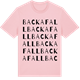 Pink Cotton t-shirt med Backafall ordlek t-shirt