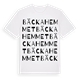 White t-shirt med Bäckahemmet ordlek t-shirt