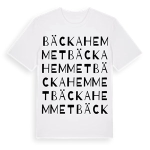 Bäckahemmet ordlek t-shirt – ekologisk bomull t-shirt från Pinshirt