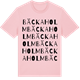 Pink Cotton t-shirt med Bäckaholm ordlek t-shirt