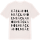 Vintage White t-shirt med Bäckaholm ordlek t-shirt