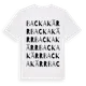 White t-shirt med Backakärr ordlek t-shirt