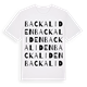White t-shirt med Backaliden ordlek t-shirt
