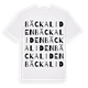 White t-shirt med Bäckaliden ordlek t-shirt