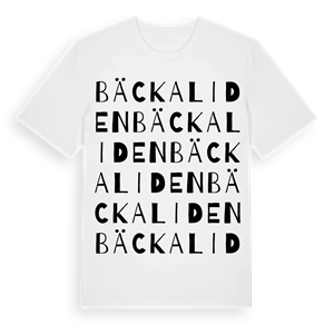 Bäckaliden ordlek t-shirt – ekologisk bomull t-shirt från Pinshirt